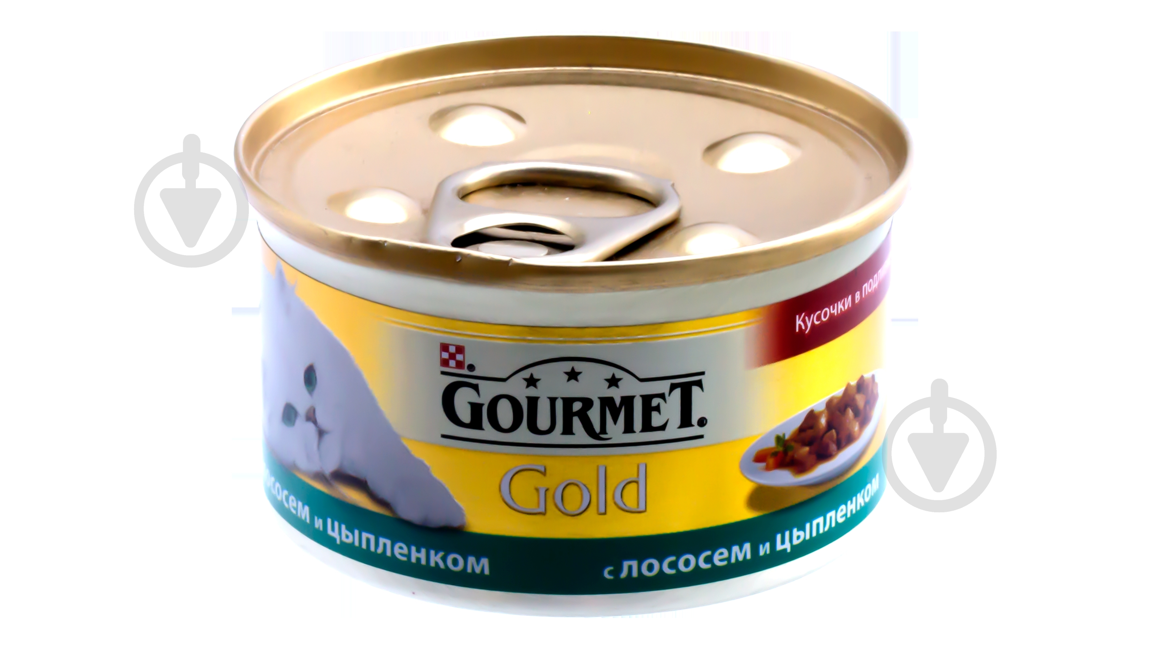 Консерва для котів Gourmet by Purina Gold шматочки у підливці з лососем та куркою 85 г - фото 8