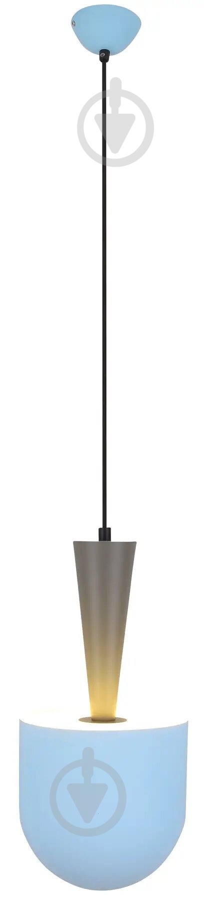 Люстра подвесная Candellux VISBY 1x40 Вт E27 голубой/серый 50101167 - фото 1