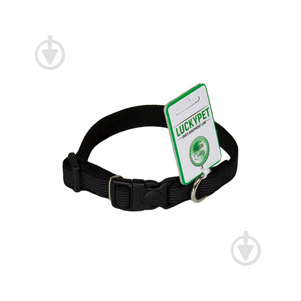 Ошейник Lucky Pet из прорезиненной ленты подшитый 2,0/35-45 черный - фото 1 Ошейник Lucky Pet из прорезиненной ленты подшитый 2,0/35-45 черный - фото 1