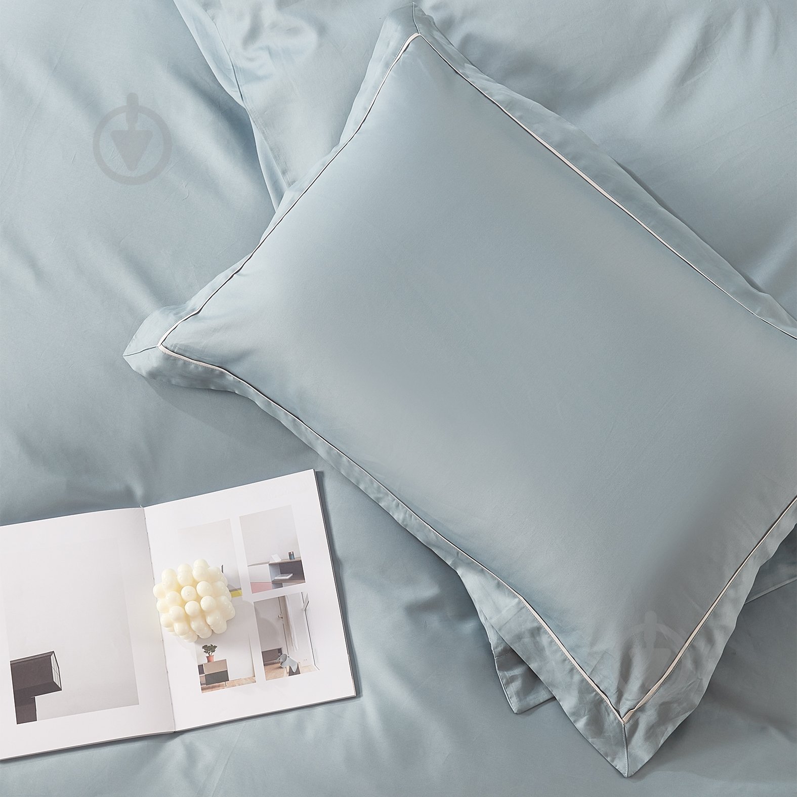 Комплект постельного белья Solid 2 серо-голубой La Nuit - фото 3 Комплект постельного белья Solid 2 серо-голубой La Nuit - фото 3