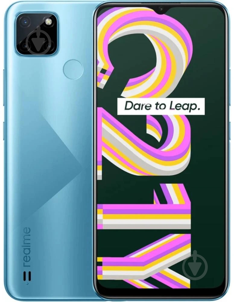 Смартфон realme C21Y NFC 4/64GB cross blue (RMX3263) - фото 1