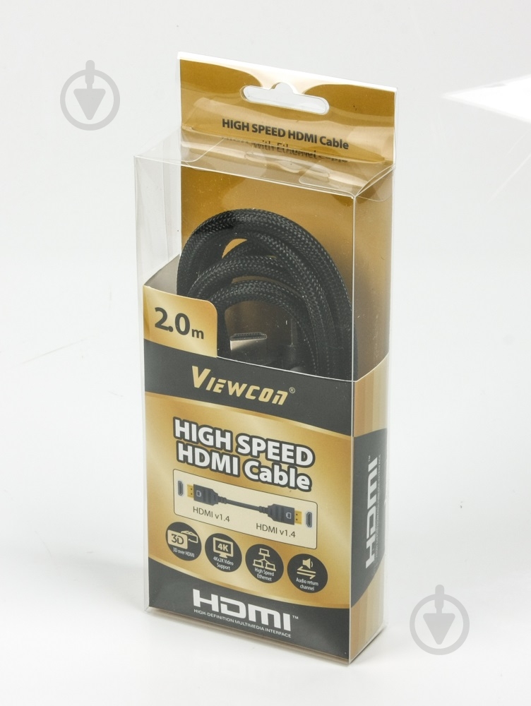 Кабель Viewcon 2 м черный (VC-HDMI-165-2m) HDMI-HDMI - фото 2