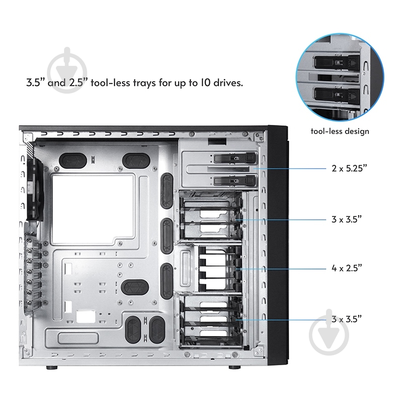 Корпус Chieftec UNI BW-01B-OP Black - фото 8