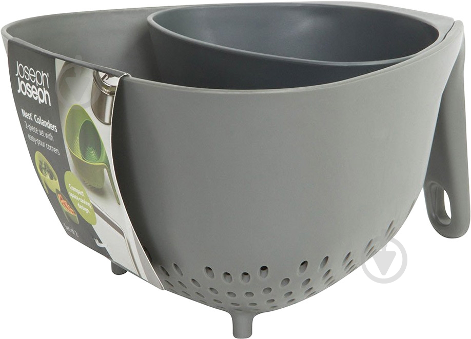 Дуршлаг Joseph Joseph Nest Colanders 2 шт. серый 01000598 - фото 1 Дуршлаг Joseph Joseph Nest Colanders 2 шт. серый 01000598 - фото 1