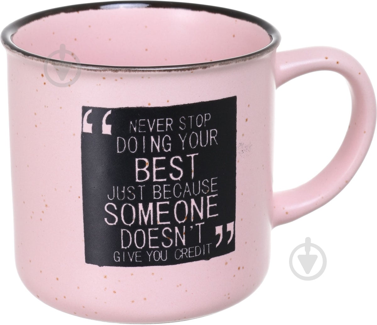 Чашка Bella Vita Motivation Pink 340 мл кераміка - фото 1