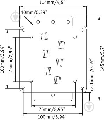 Крепление для телевизора Vogels M40000B фиксированные 10"-26" черный - фото 2 Крепление для телевизора Vogels M40000B фиксированные 10"-26" черный - фото 2