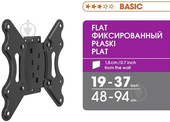 Крепление для телевизора Vogels M41000B фиксированные 19"-37" черный - фото 4