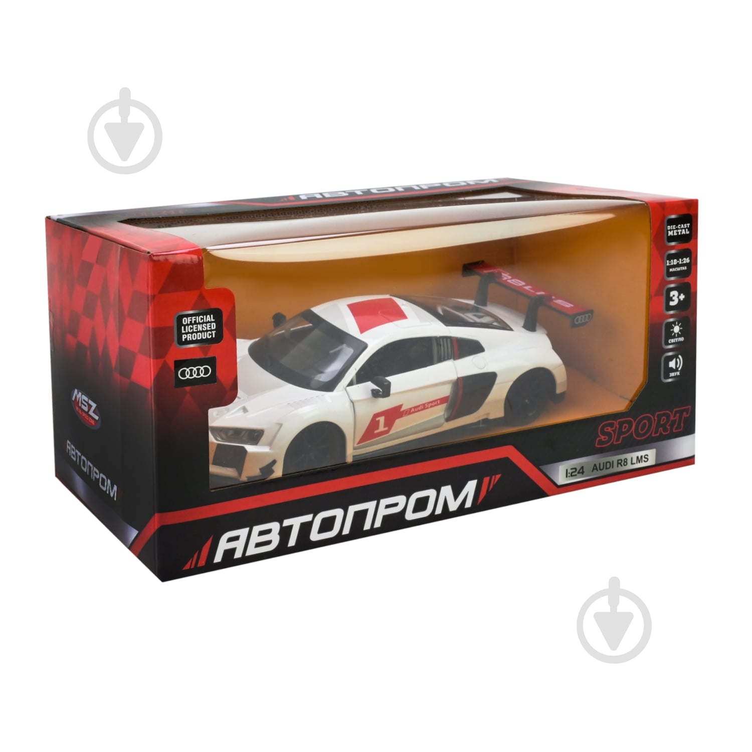 Автомодель Автопром 1:24 Audi R8 LMS 68262A(W) - фото 5