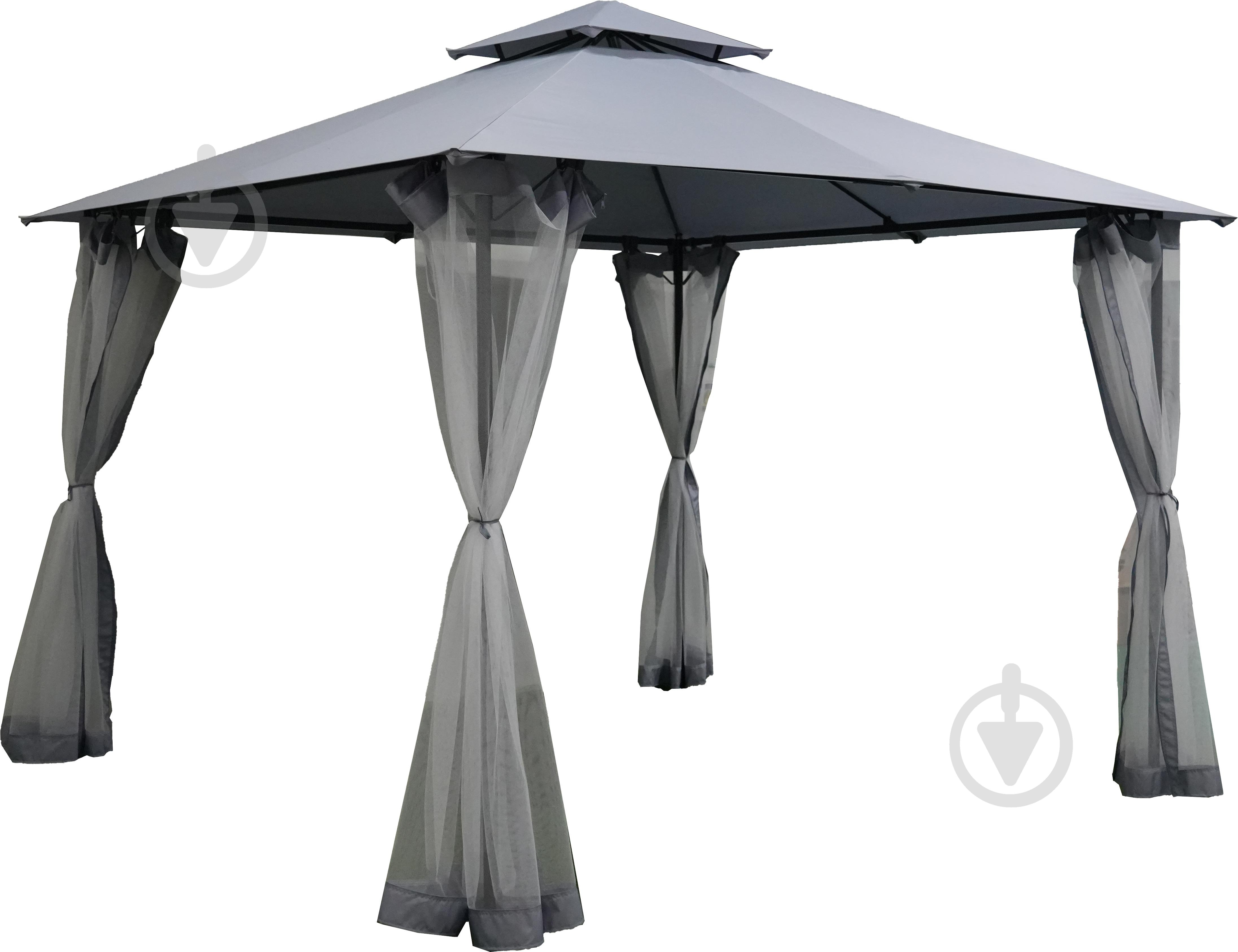 Павильон садовый Indigo с москитной сеткой 3х3 м DU168-20 серый - фото 2 Павильон садовый Indigo с москитной сеткой 3х3 м DU168-20 серый - фото 2