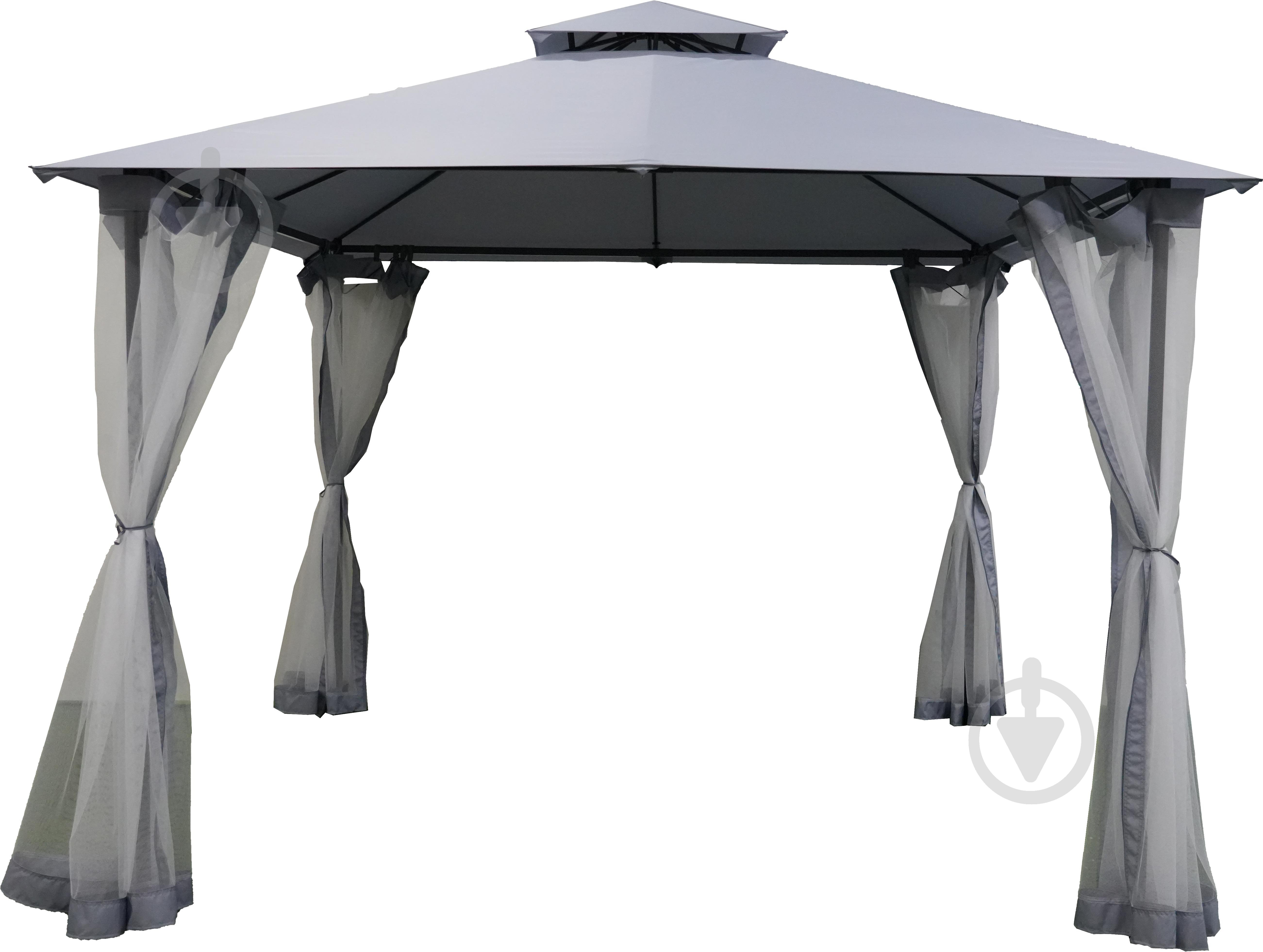 Павильон садовый Indigo с москитной сеткой 3х3 м DU168-20 серый - фото 1 Павильон садовый Indigo с москитной сеткой 3х3 м DU168-20 серый - фото 1