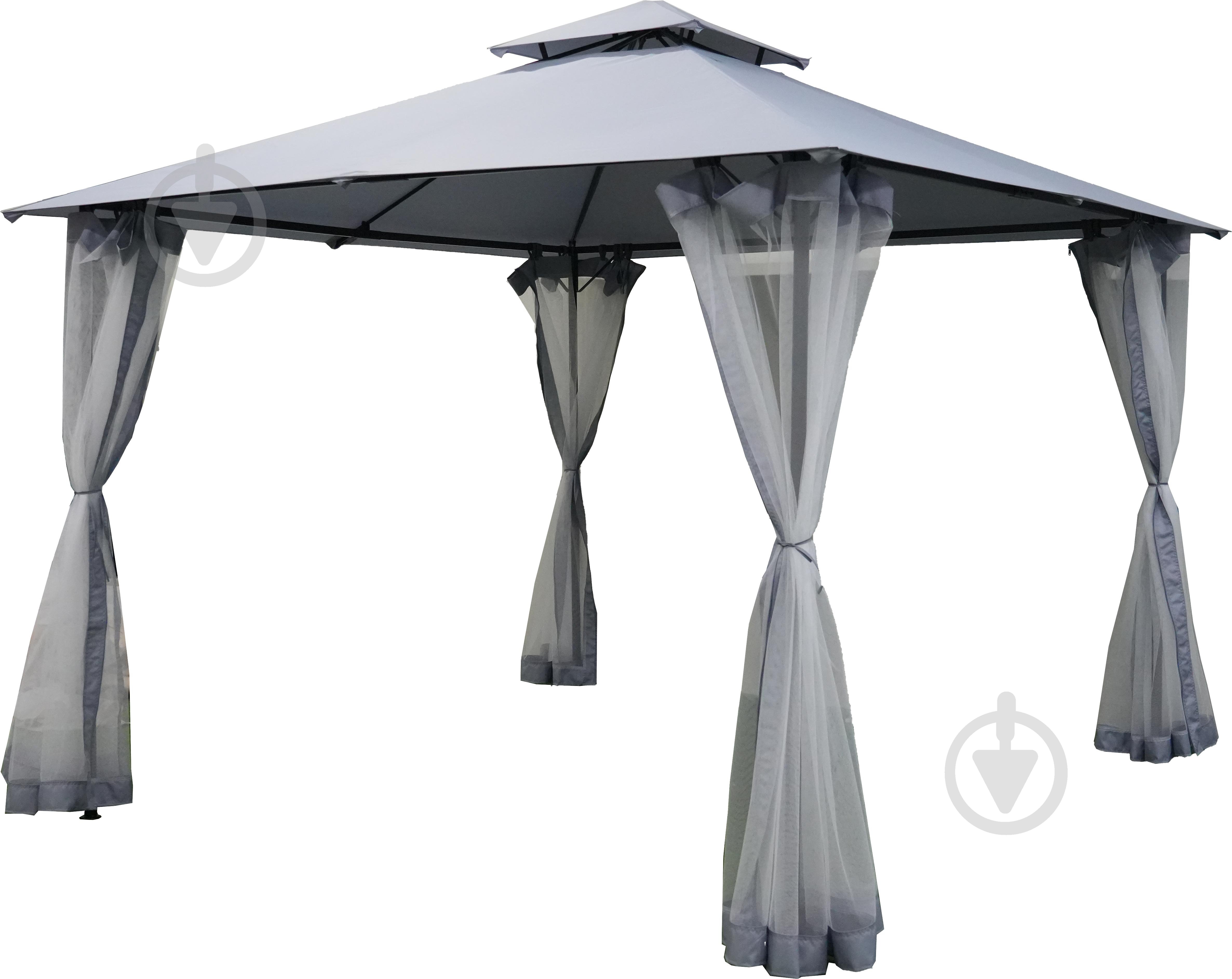 Павильон садовый Indigo с москитной сеткой 3х3 м DU168-20 серый - фото 3 Павильон садовый Indigo с москитной сеткой 3х3 м DU168-20 серый - фото 3