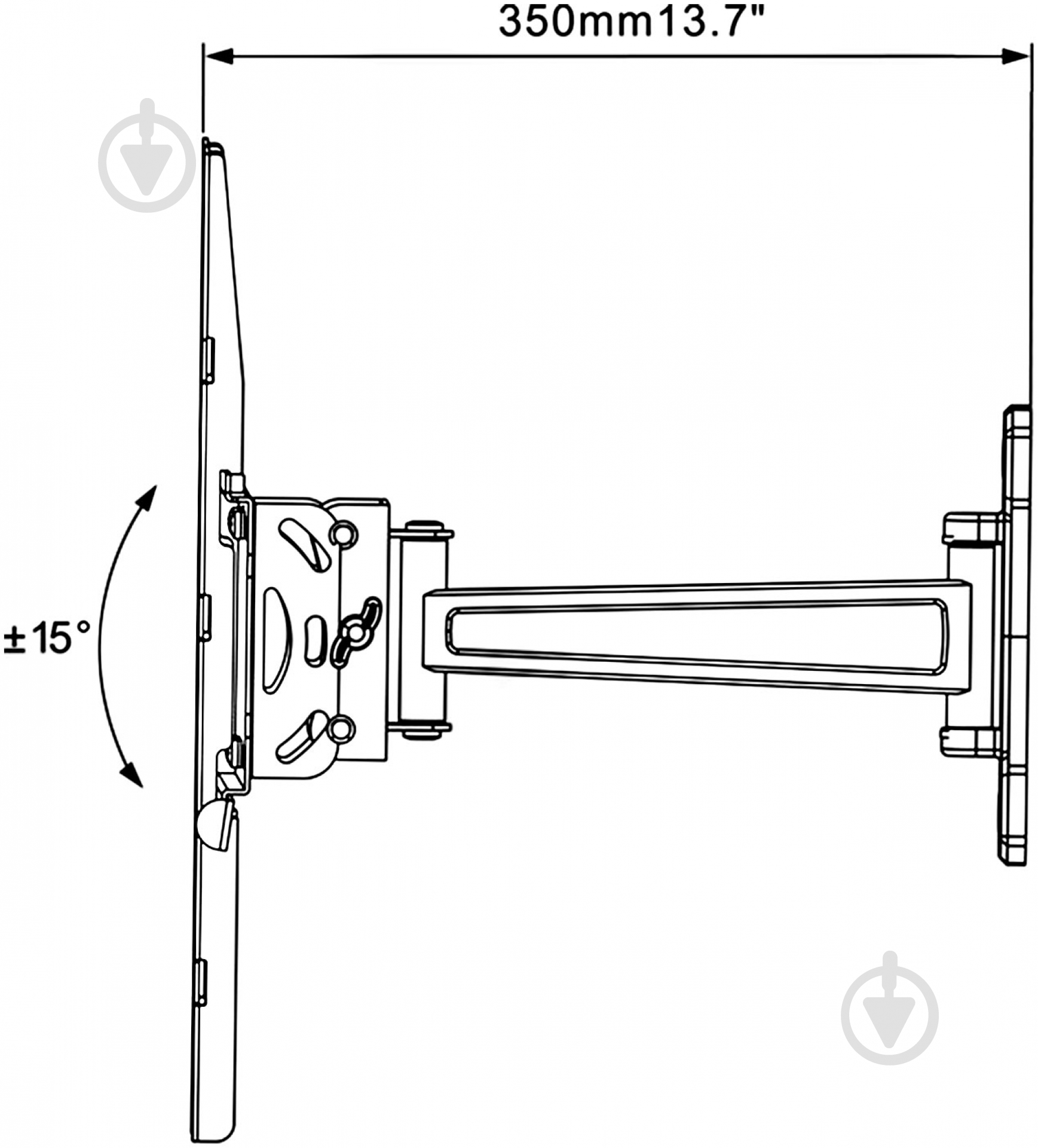 Крепление для телевизора Vogels M42030B поворотные 32"-55" черный - фото 2 Крепление для телевизора Vogels M42030B поворотные 32"-55" черный - фото 2