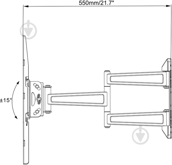 Крепление для телевизора Vogels M42040B поворотные 32"-55" черный - фото 2