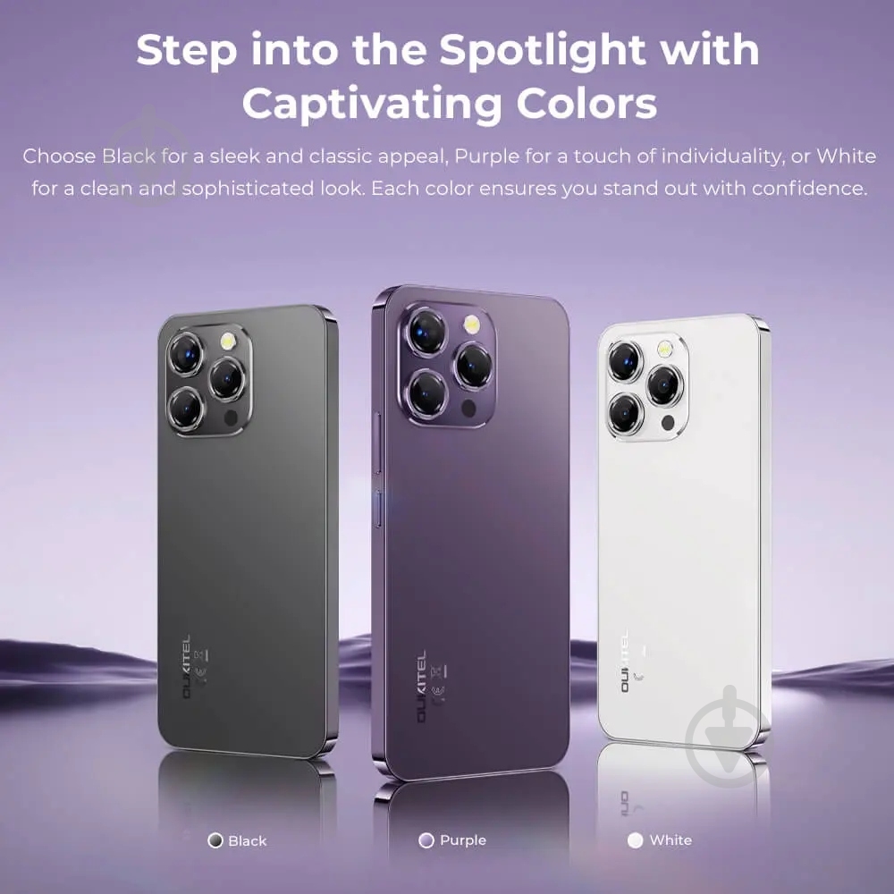 Смартфон Oukitel P1 8/256GB purple (P1_PL) - фото 3 Смартфон Oukitel P1 8/256GB purple (P1_PL) - фото 3