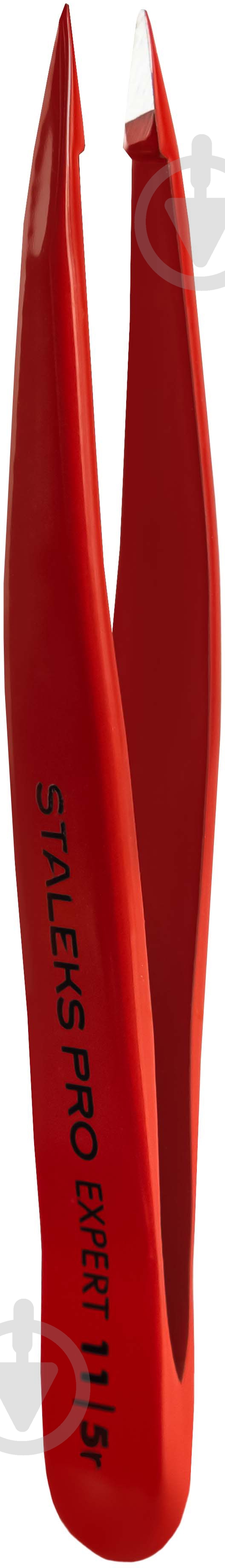 Пінцет STALEKS EXPERT 11 TYPE 5 точковий червоний TE-11/5r - фото 1