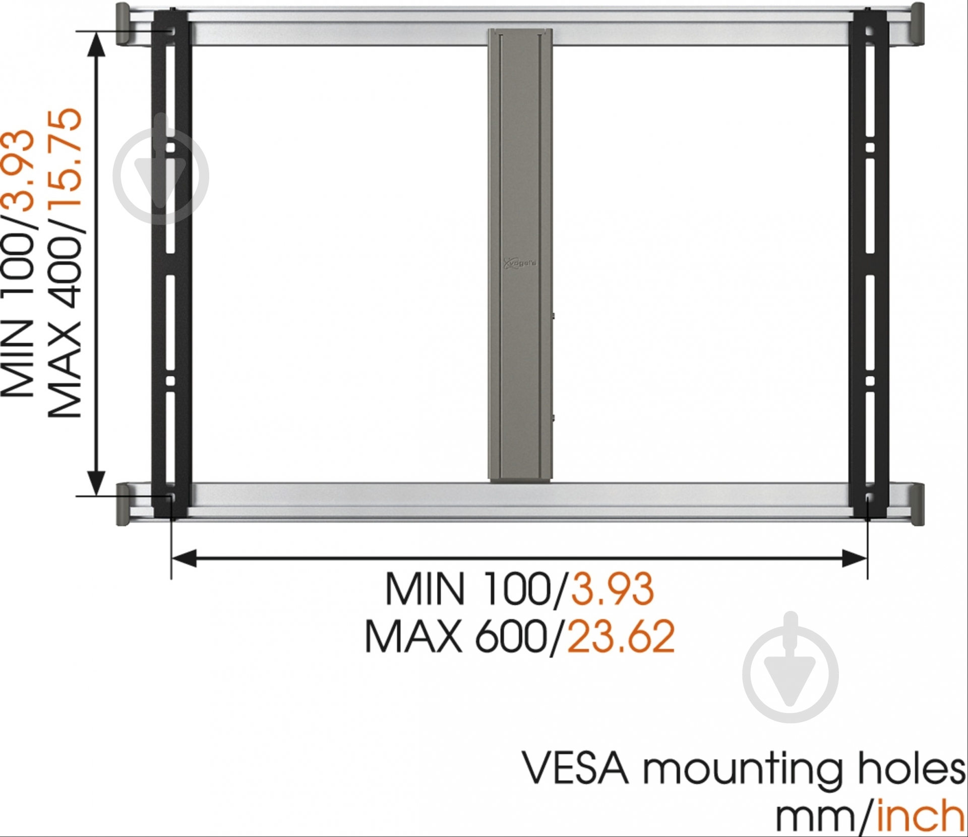 Крепление для телевизора Vogels Thin 325 поворотно-наклонные 32"-55" серый - фото 8