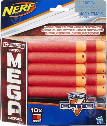 Набор стрел Hasbro Nerf N-Stike Elite Mega 10 шт. A4368 - фото 1