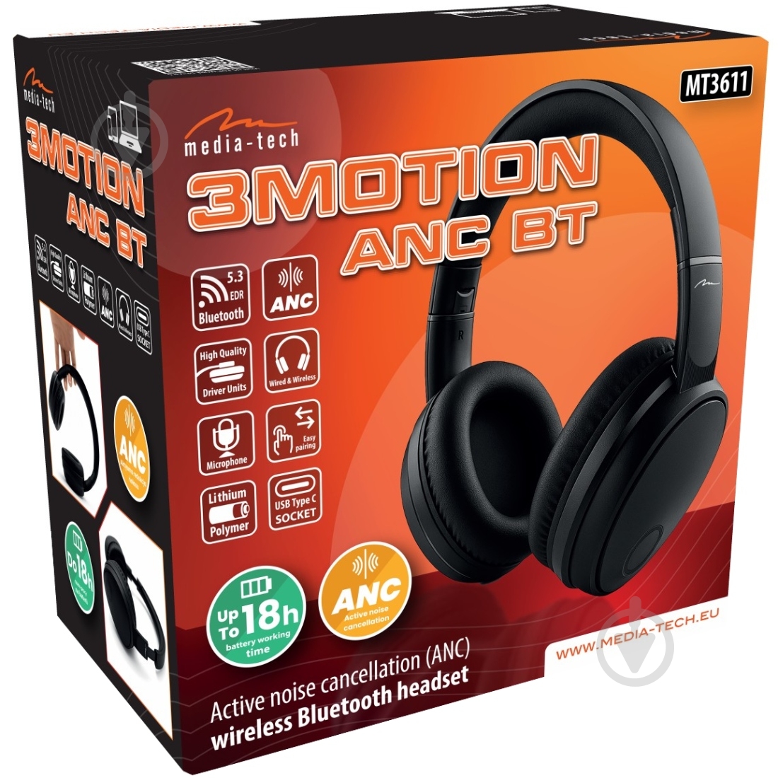 Bluetooth-гарнитура Media-Tech black (MT3611) - фото 4