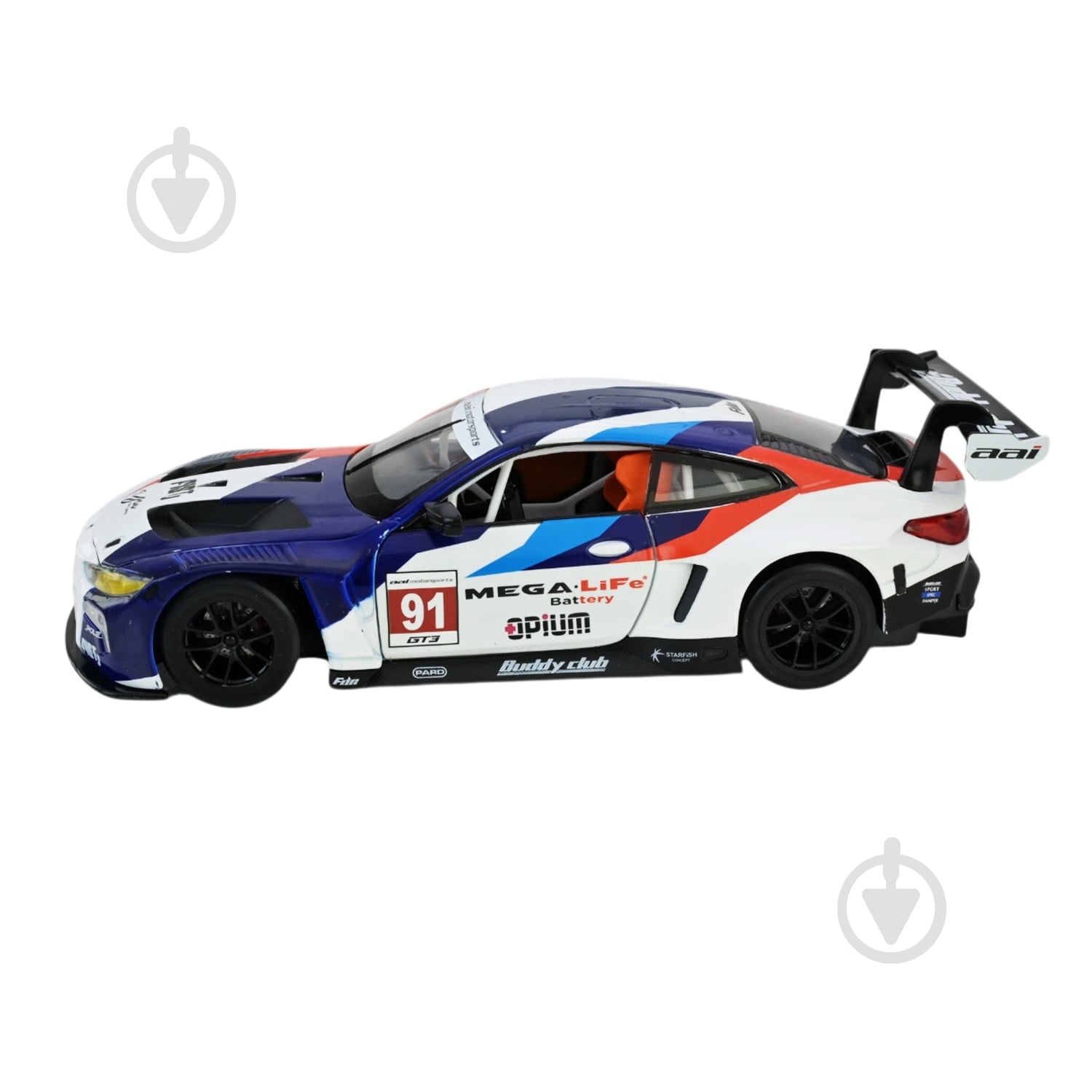 Автомодель Автопром 1:24 BMW M4 GT3 68282A(B) - фото 4 Автомодель Автопром 1:24 BMW M4 GT3 68282A(B) - фото 4