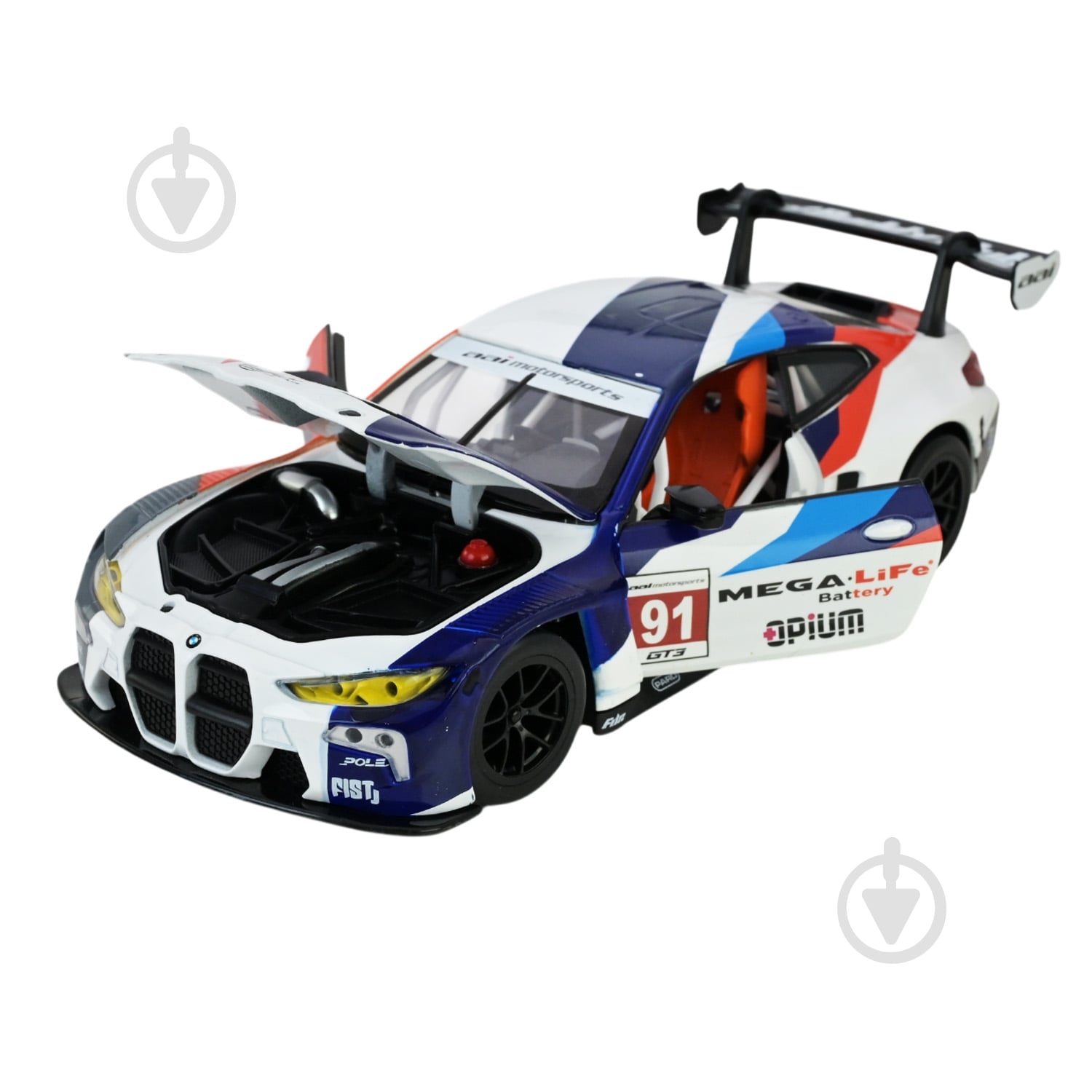 Автомодель Автопром 1:24 BMW M4 GT3 68282A(B) - фото 3 Автомодель Автопром 1:24 BMW M4 GT3 68282A(B) - фото 3