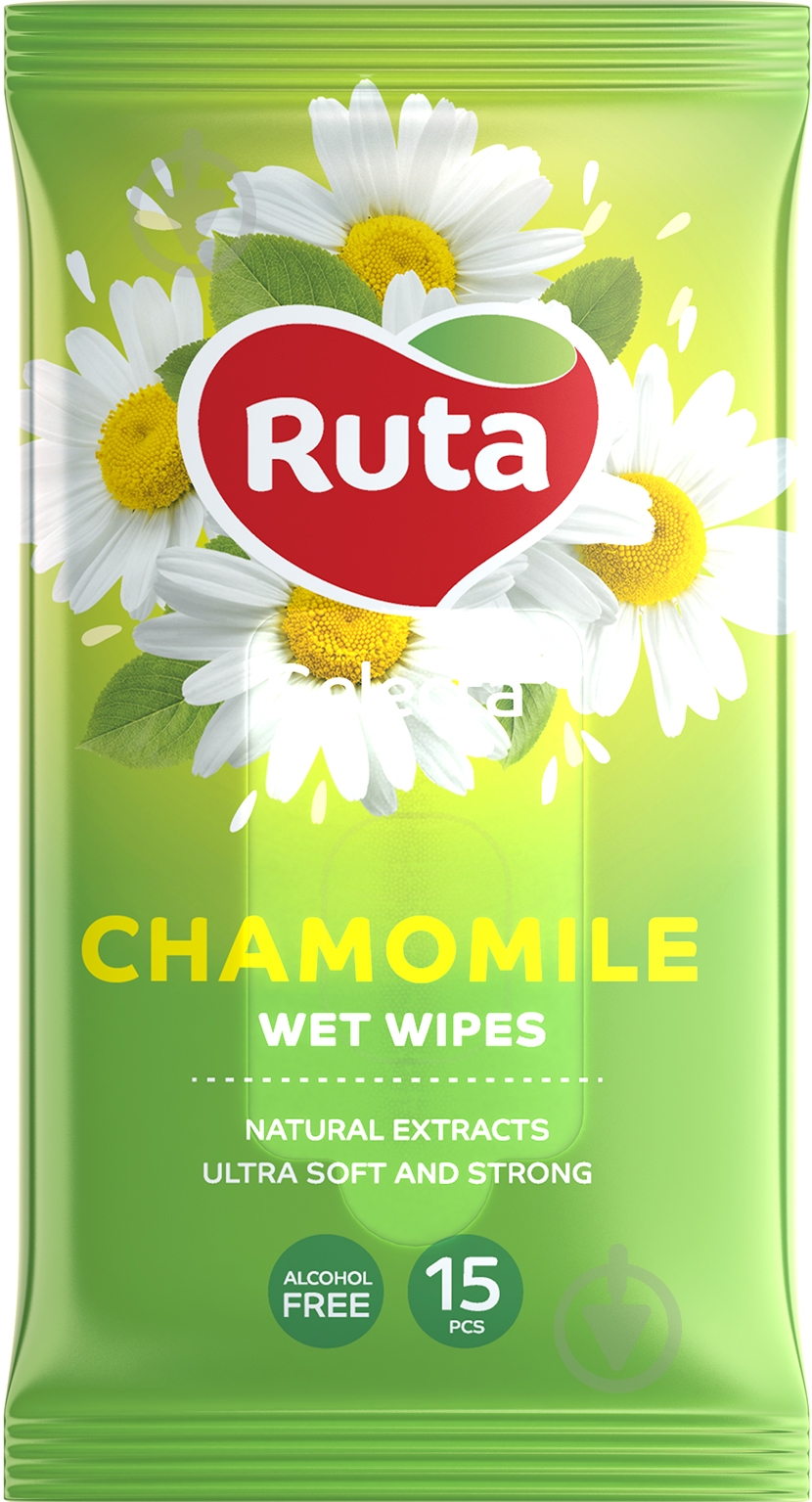 Влажные салфетки Ruta Selecta Chamomile 15 шт. - фото 1 Влажные салфетки Ruta Selecta Chamomile 15 шт. - фото 1