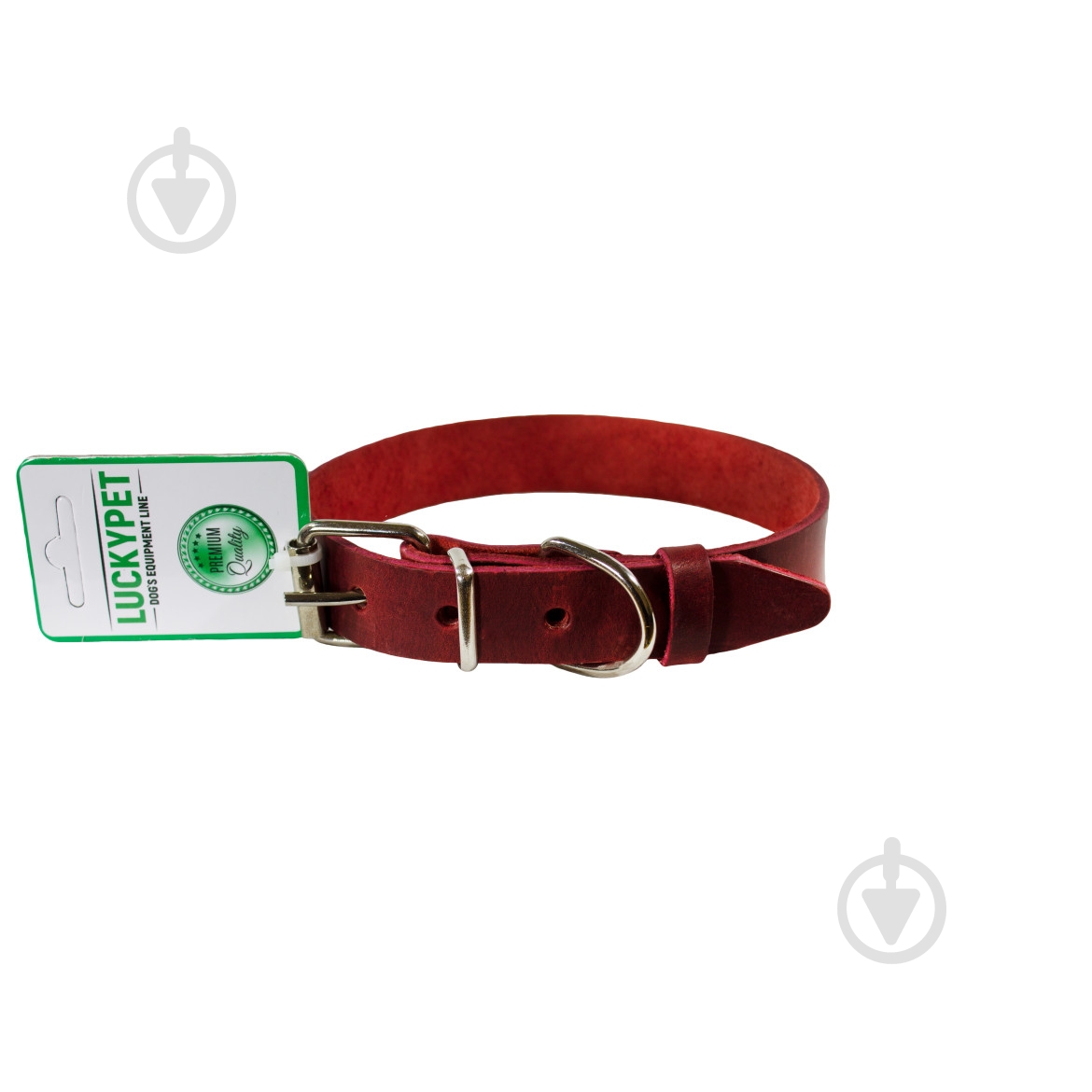Нашийник Lucky Pet шкіра 2,5/36-46 бордовий - фото 1