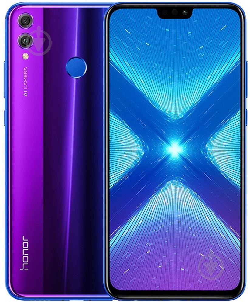 Смартфон Honor 8X JSN-L21 Dual Sim 4/64GB phantom blue (51093VDA) - фото 1