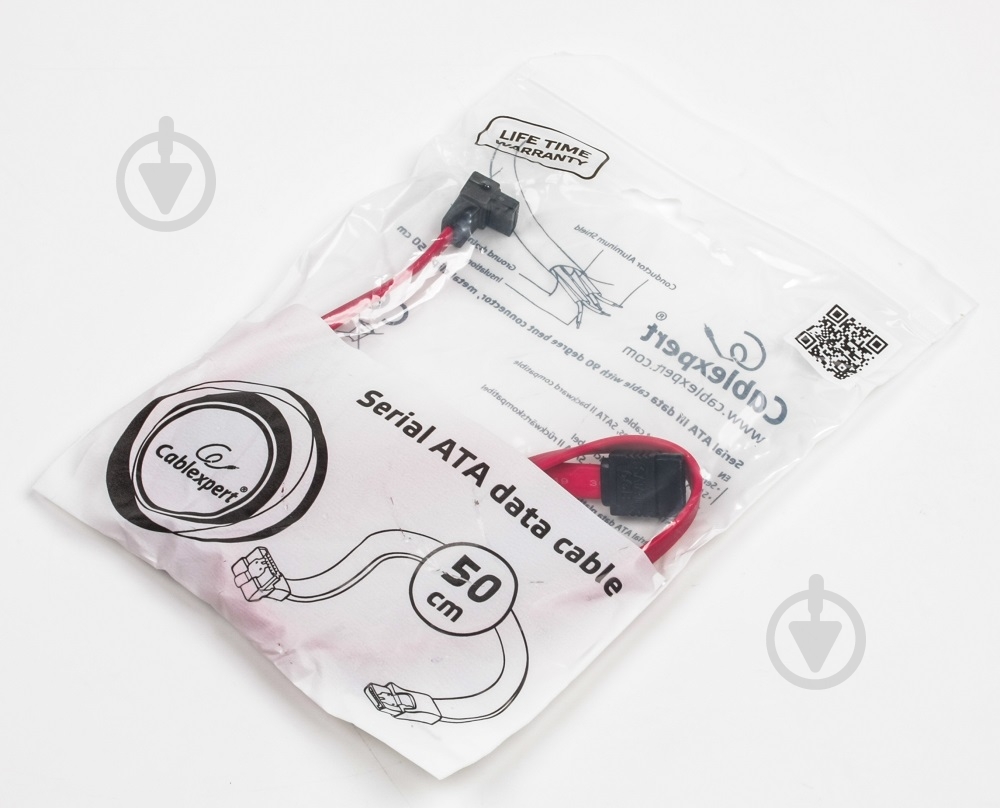Кабель комп'ютерний внутрішній Cablexpert SATA 0,5 м червоний (CC-SATAM-DATA) SATA III - фото 4
