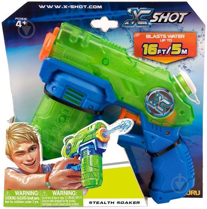 Бластер водный Zuru X-Shot Small Stealth Soaker 1226 - фото 1 Бластер водный Zuru X-Shot Small Stealth Soaker 1226 - фото 1