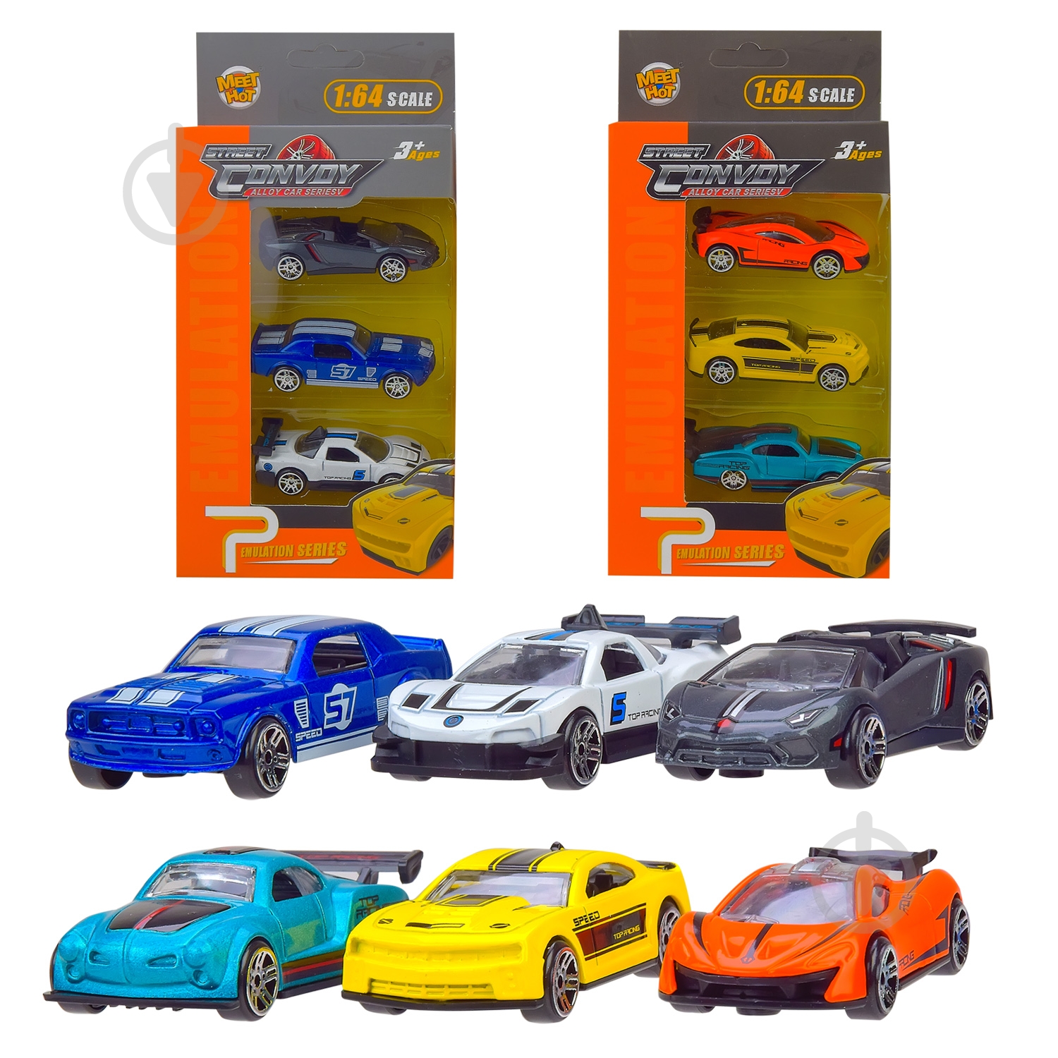 Набор машинок Shantou 1:64 MH-209 - фото 1 Набор машинок Shantou 1:64 MH-209 - фото 1