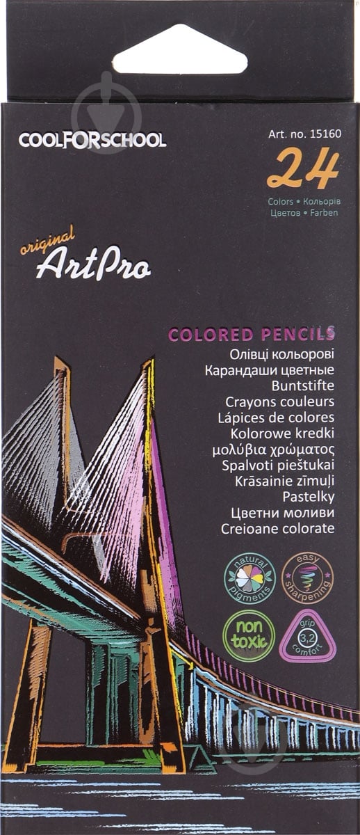 Олівці кольорові Art Pro CF15160 24 шт. Cool For School - фото 2