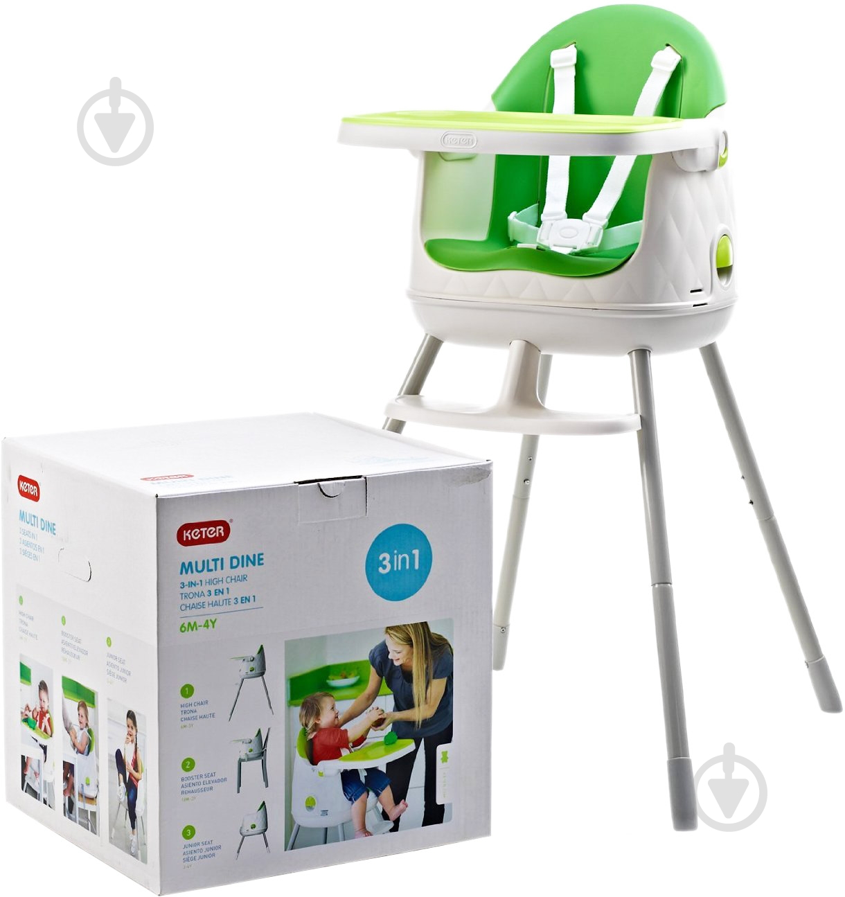Стульчик для кормления Keter Multi Dine Light green 222666 - фото 5