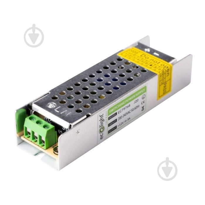 Блок живлення Ecolight 12 В 36 Вт IP20 SLIM - фото 1 Блок живлення Ecolight 12 В 36 Вт IP20 SLIM - фото 1