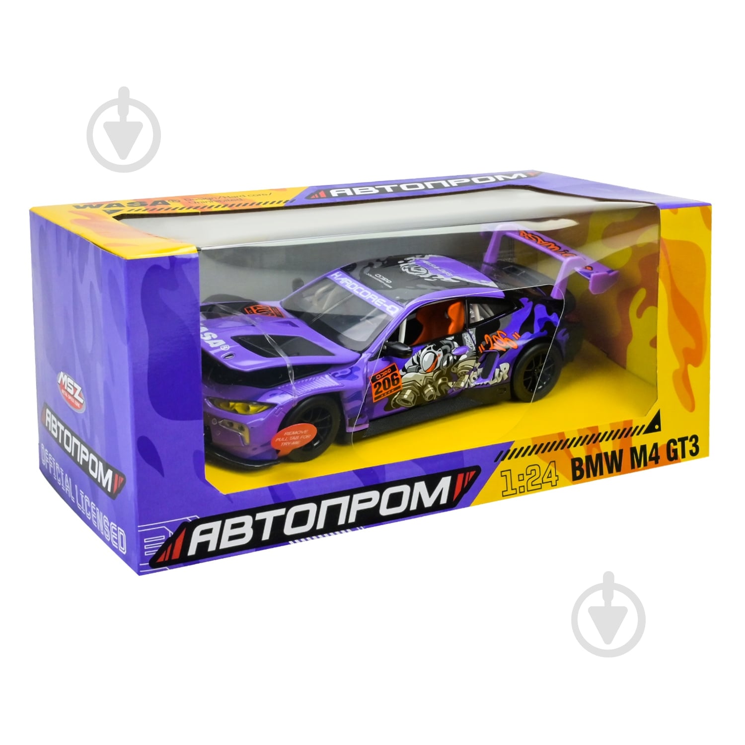 Автомодель Автопром 1:24 BMW M4 GT3 68296A(P) - фото 7