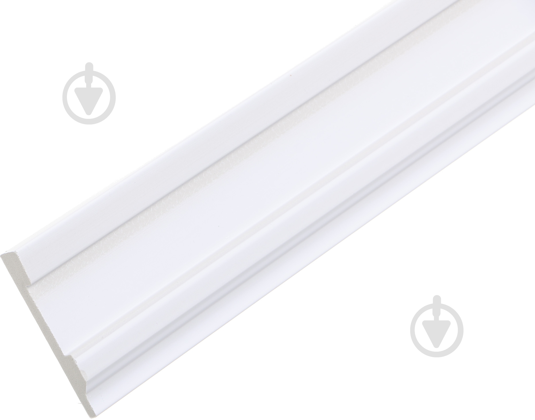 Плінтус дюрополімер King Floor JC133-W1 білий 2000*100*15 мм - фото 3