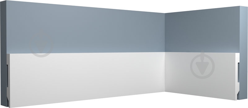Плінтус дюрополімер King Floor JC133-W1 білий 2000*100*15 мм - фото 2