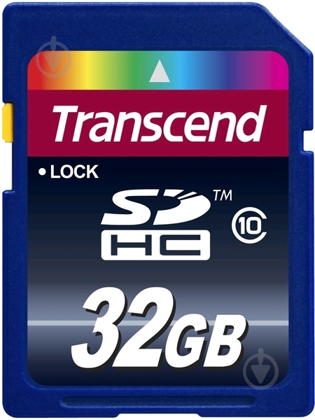 Карта памяти Transcend SDHC 32GB (TS32GSDHC10) - фото 1