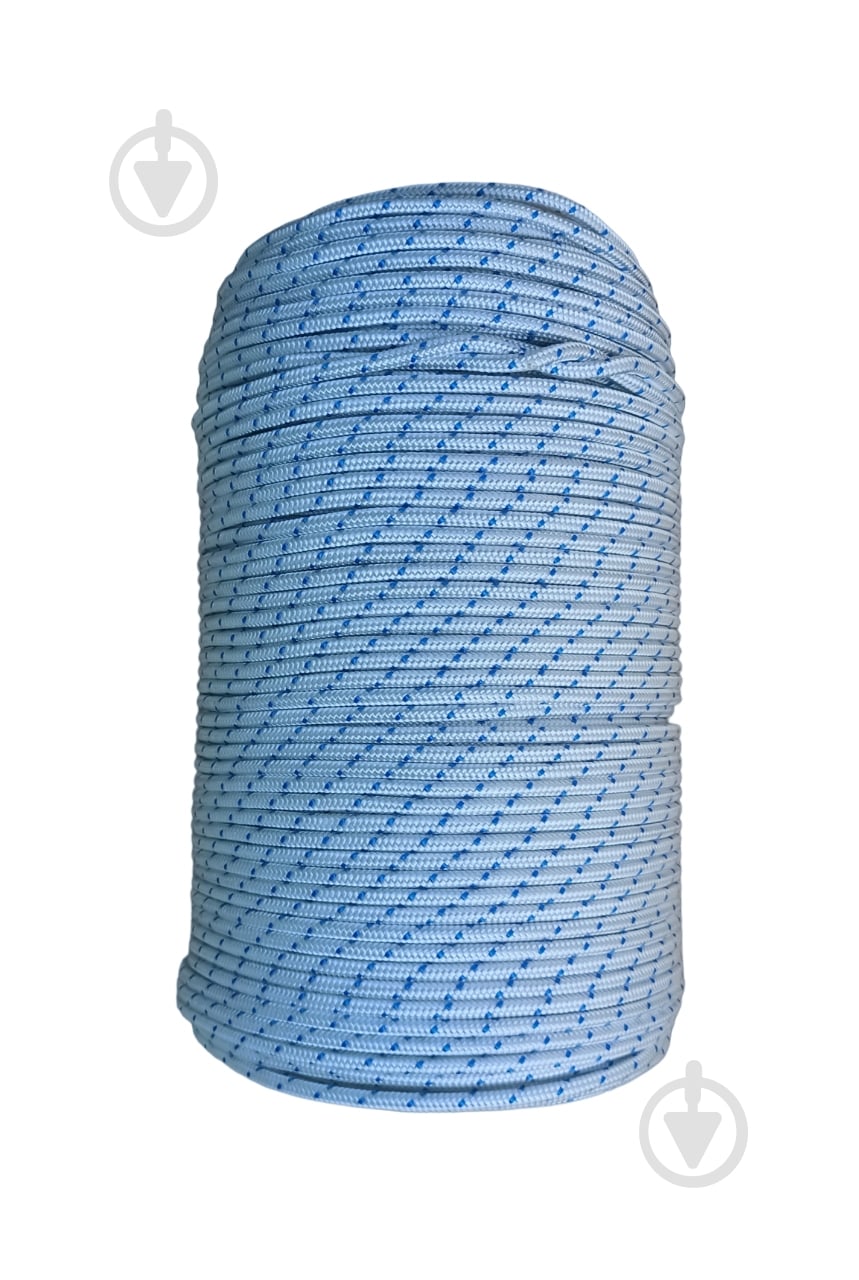 Шнур капроновий 6 мм біло-синій - фото 2