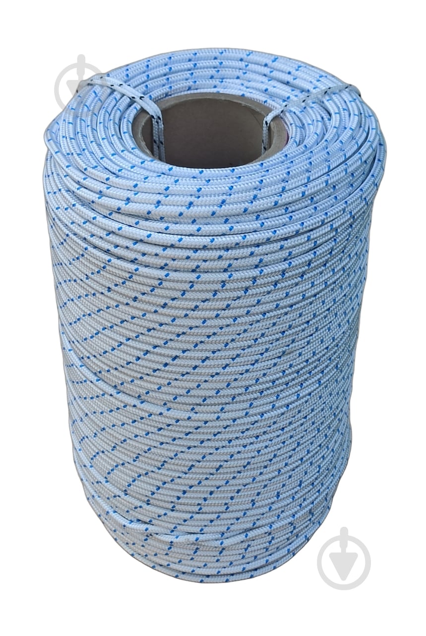 Шнур капроновий 6 мм біло-синій - фото 1