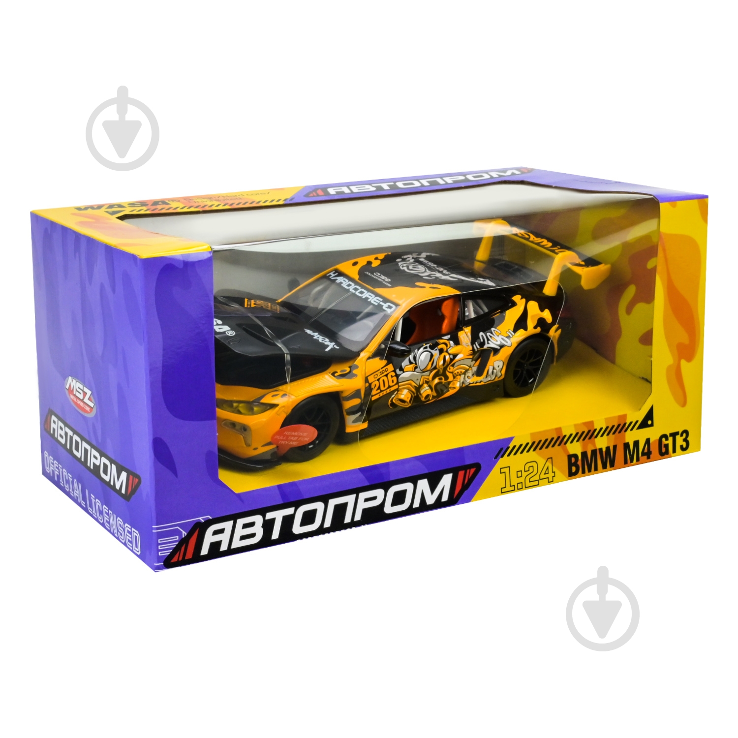ᐉ Автомодель Автопром 1:24 BMW M4 GT3 68296A(Y) • Купить в Киеве