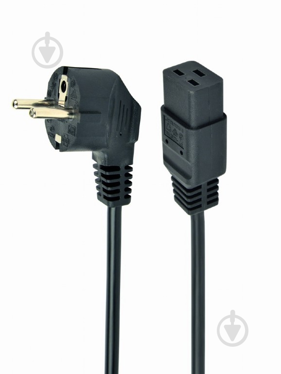 Кабель Cablexpert силовий 1,8 м чорний (PC-186-C19) CEE 7/7-C19, 3х1,5 мм кв - фото 1