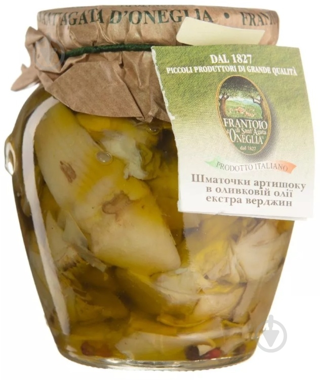 Артишоки Frantoio di Sant'agata кусочками в оливковом масле Extra Virgin 290 г - фото 1 Артишоки Frantoio di Sant'agata кусочками в оливковом масле Extra Virgin 290 г - фото 1
