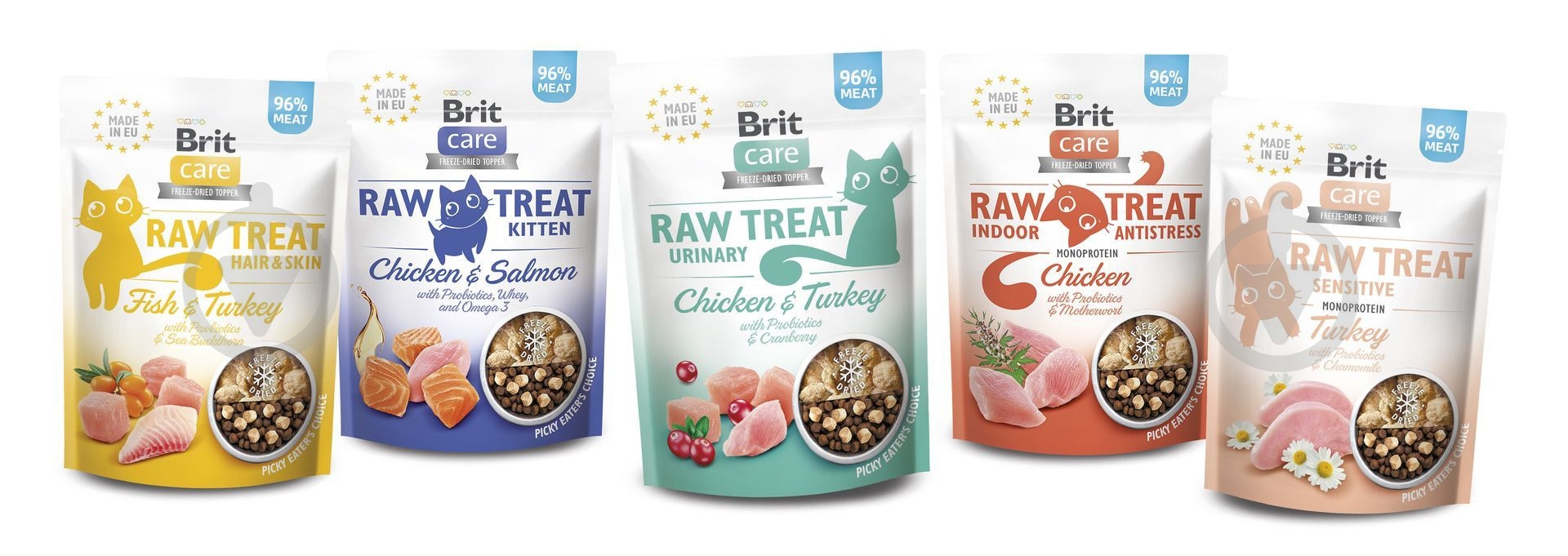 Лакомство Brit Raw Treat Kitten Freeze-dried с курицей и лососем 40 г - фото 4 Лакомство Brit Raw Treat Kitten Freeze-dried с курицей и лососем 40 г - фото 4