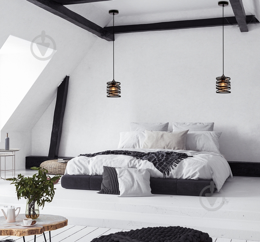 Люстра підвісна Candellux ELUNA 1x60 Вт E27 чорний 31-09548 - фото 5