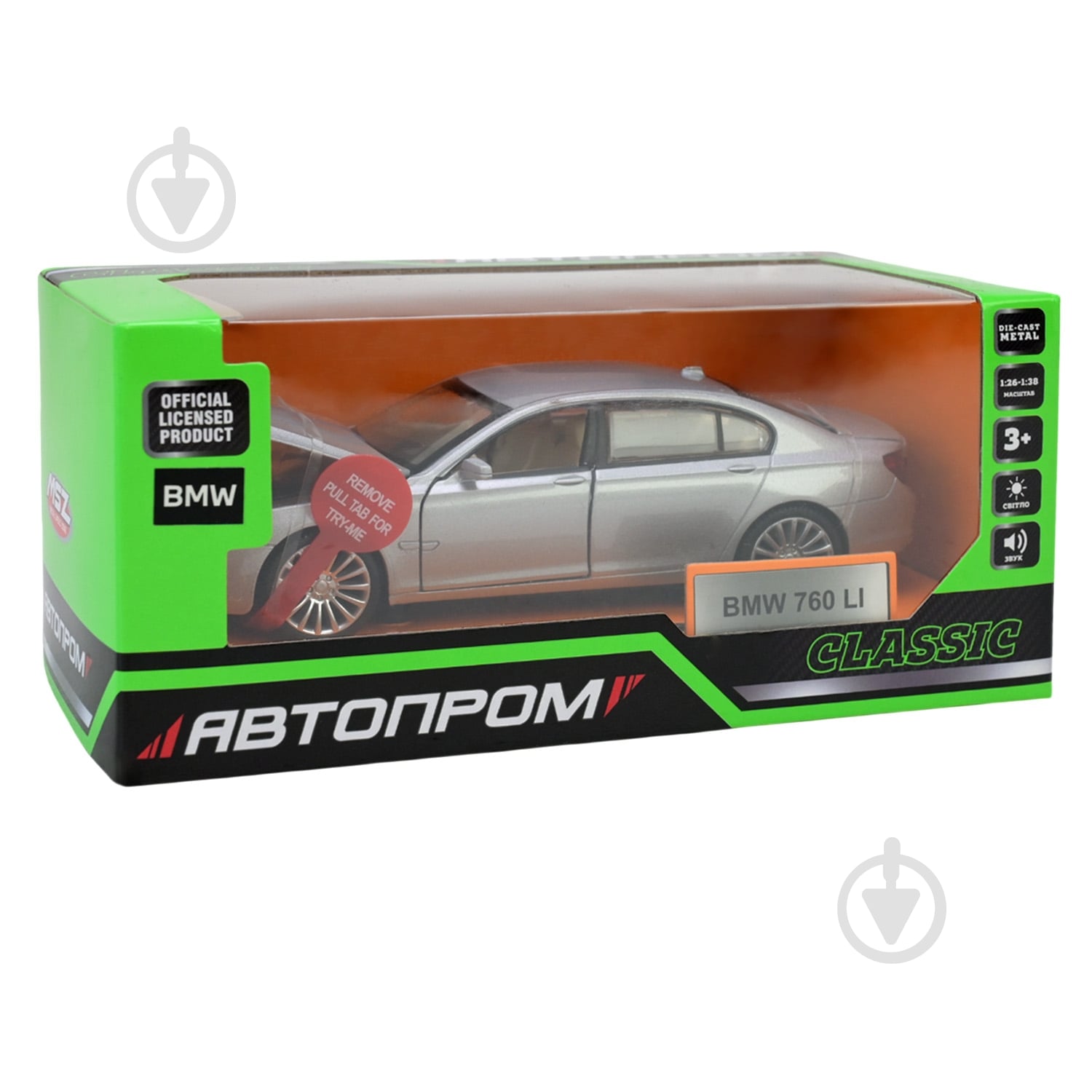 Автомодель Автопром 1:34 BMW 760 LI в ассортименте 68340 - фото 7