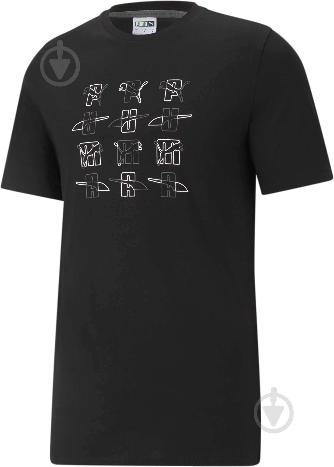 Футболка Puma ELEVATE Graphic Tee 53107401 р.M черный - фото 1