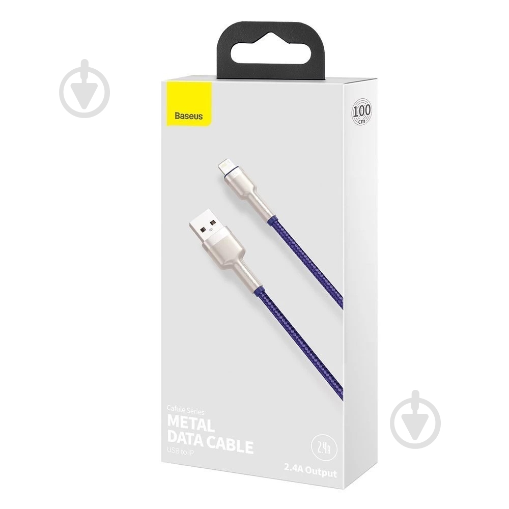 Кабель BASEUS Cafule Series Metal Data Cable USB to IP 2.4A 2 м (CALJK-B05) - фото 4 Кабель BASEUS Cafule Series Metal Data Cable USB to IP 2.4A 2 м (CALJK-B05) - фото 4