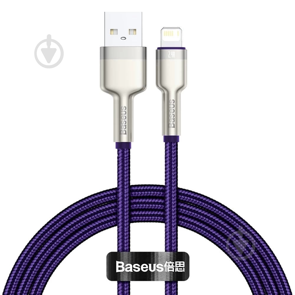 Кабель BASEUS Cafule Series Metal Data Cable USB to IP 2.4A 2 м (CALJK-B05) - фото 1 Кабель BASEUS Cafule Series Metal Data Cable USB to IP 2.4A 2 м (CALJK-B05) - фото 1