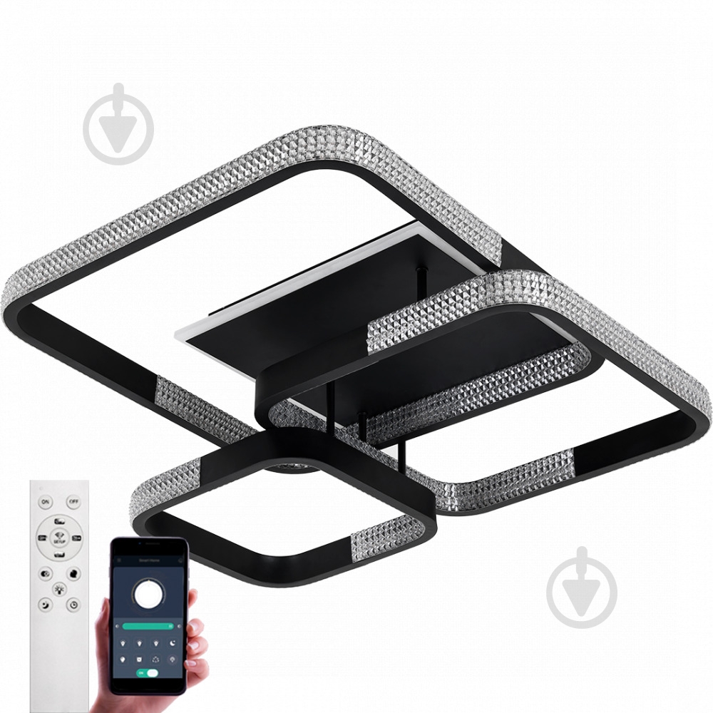 Люстра світлодіодна Luminaria 130 Вт LED-модуль чорний AKRILIKA SQUARE 130W 4S BLACK - фото 9 Люстра світлодіодна Luminaria 130 Вт LED-модуль чорний AKRILIKA SQUARE 130W 4S BLACK - фото 9