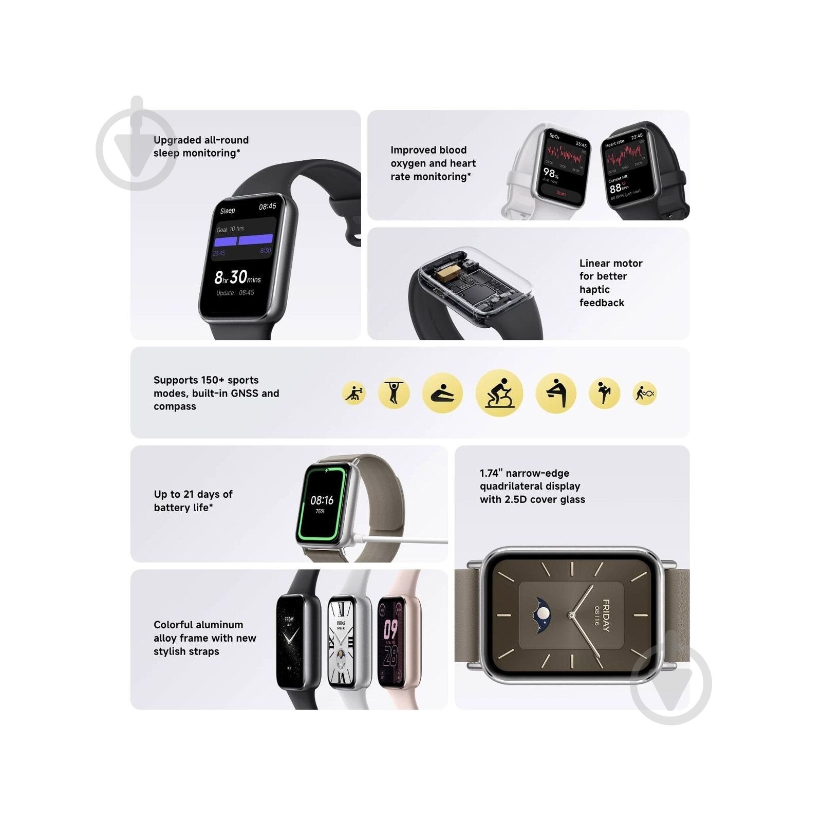 Фітнес-браслет Xiaomi Smart Band 9 Pro rose gold (1111144) - фото 3